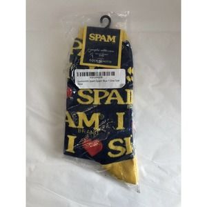I Love Spam Graphic Cotton Crew Socks Spam Blue Yellow Red Hearts Sock Smith NEW